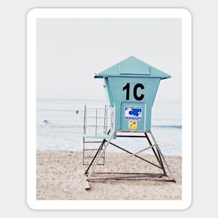 California beach, Ocean, Coast, Beach art Sticker